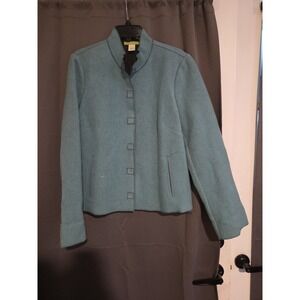 Sigrid Olsen Blue Button Front,‎ Women's Large Jacket, Outerwear, Career Office